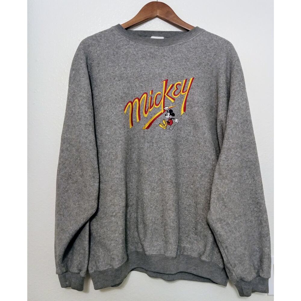 Vintage 1990's Disney Mickey Mouse Sweatshirt Crewneck Retro Long Sleeve SZ ?